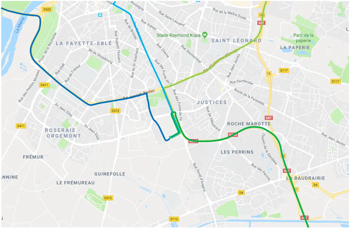 Plan d'accès à la Clinique de l'Anjou